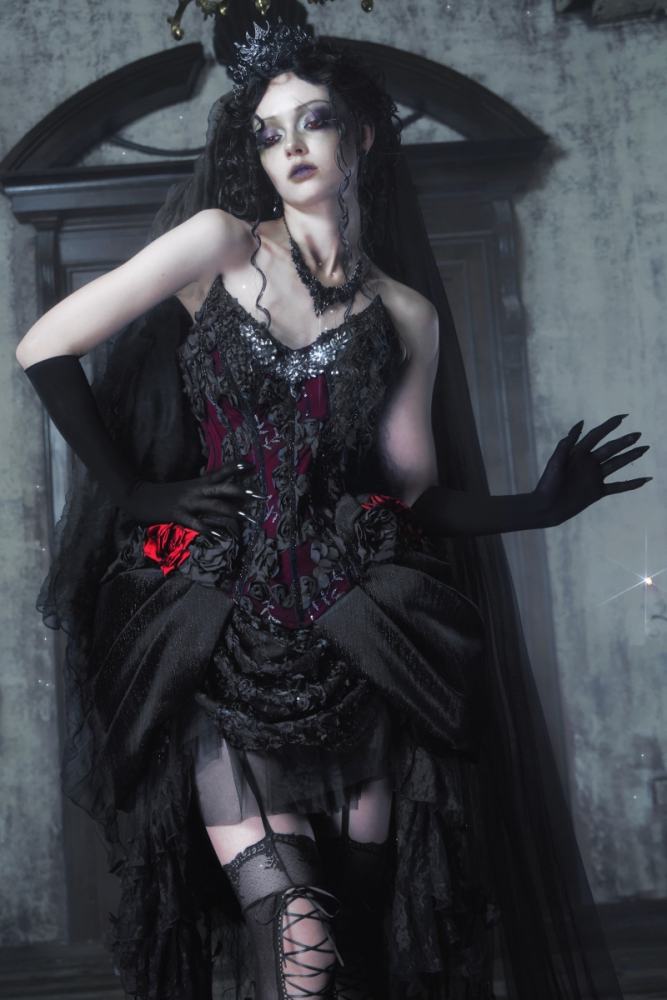 Blood Supply Emerald Night Halloween Gothic Corset Skirt and Bolero