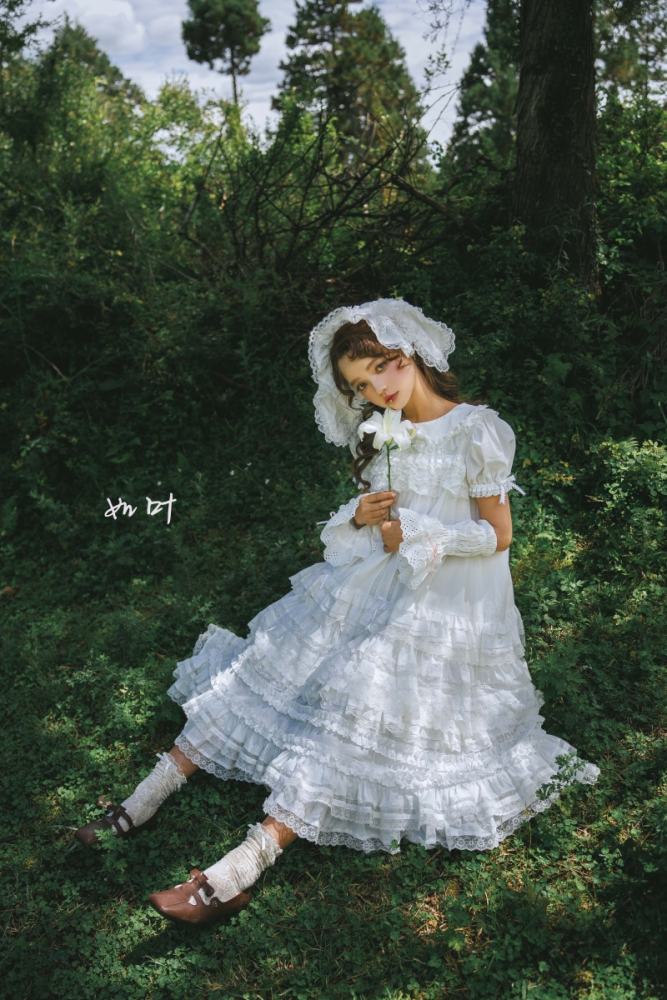 Bodhi Old School Lolita Cotton OP Apron and Bloomers