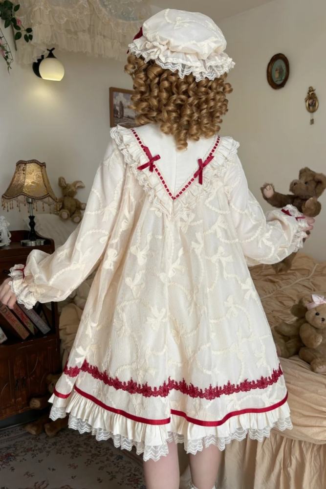 Starry Cream Lane Antique Bear Choco Doll Lolita OP JSK and Top