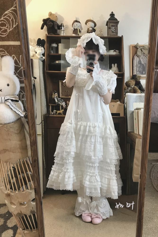 Bodhi Old School Lolita Cotton OP Apron and Bloomers