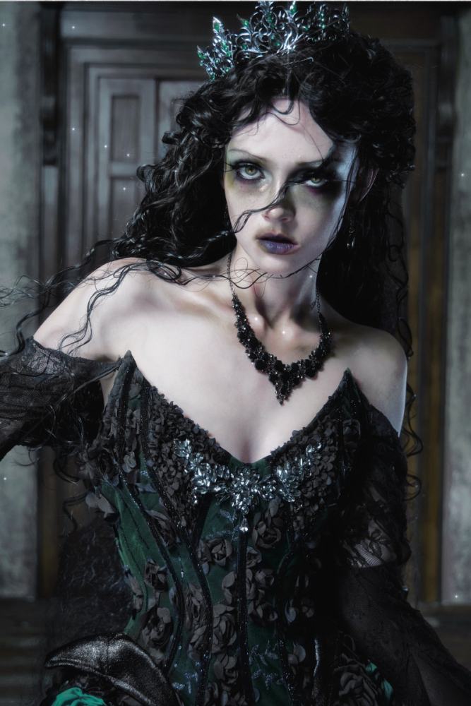 Blood Supply Emerald Night Gothic Halloween Corset Skirt and Bolero