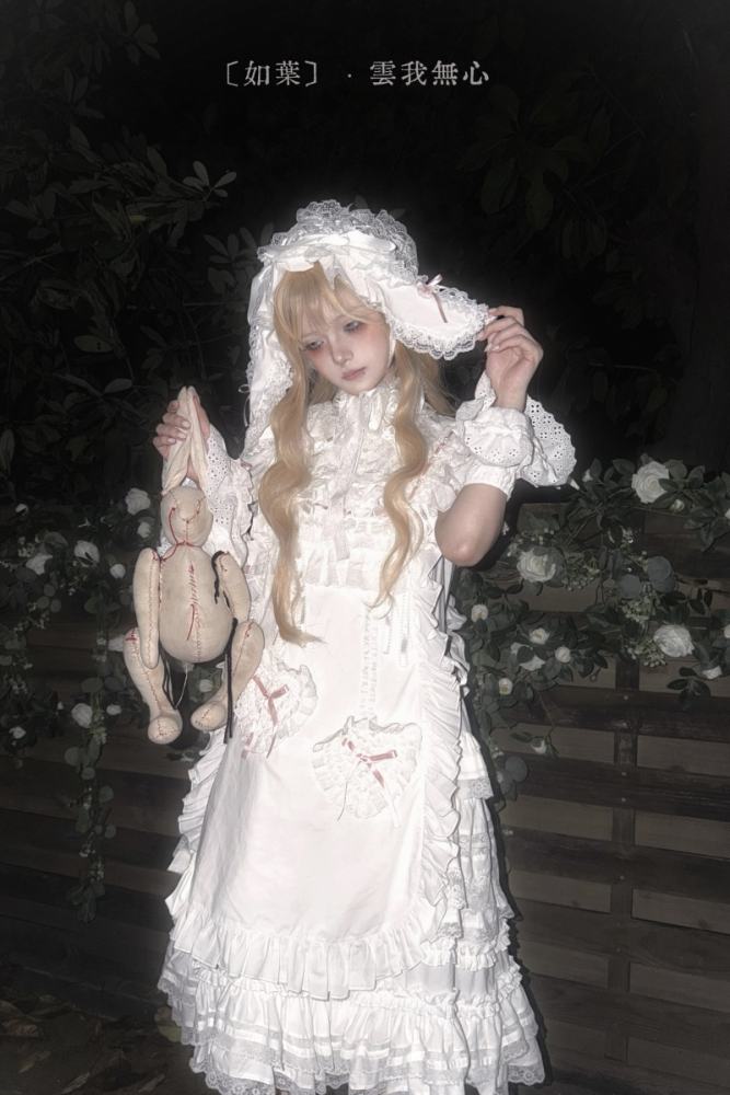 Bodhi Old School Lolita Cotton OP Apron and Bloomers