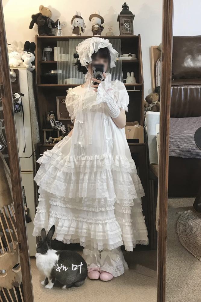 Bodhi Old School Lolita Cotton OP Apron and Bloomers