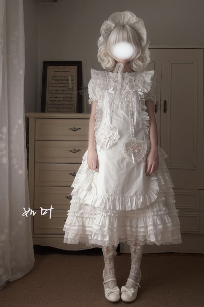Bodhi Old School Lolita Cotton OP Apron and Bloomers