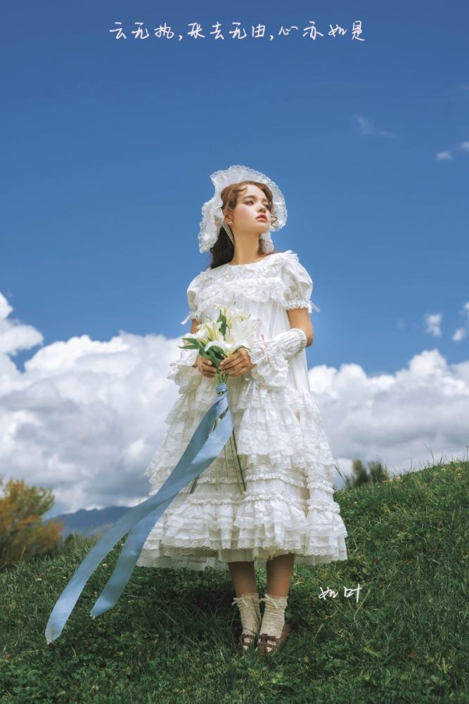 Bodhi Old School Lolita Cotton OP Apron and Bloomers