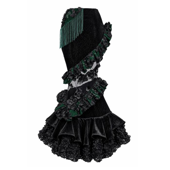 Blood Supply Emerald Night Gothic Halloween Corset Skirt and Bolero