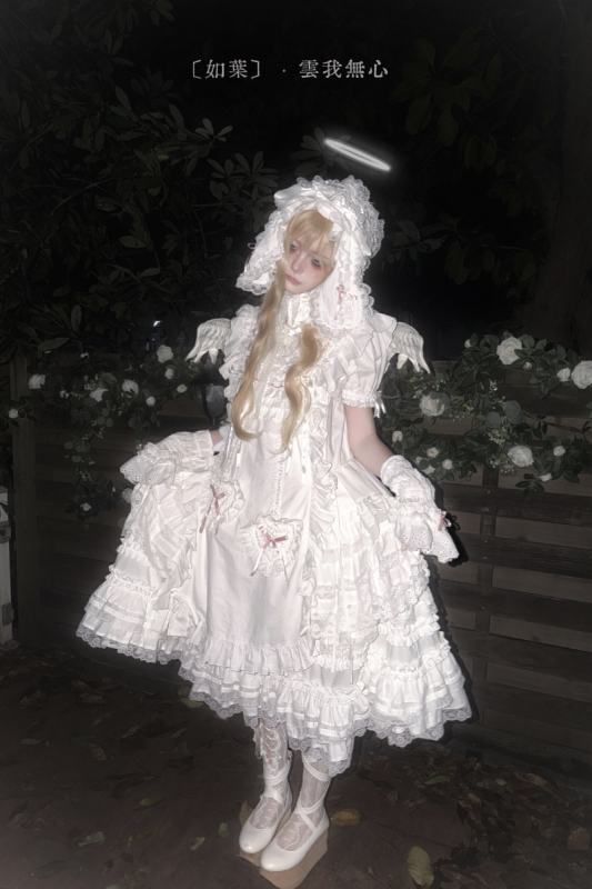 Bodhi Old School Lolita Cotton OP Apron and Bloomers