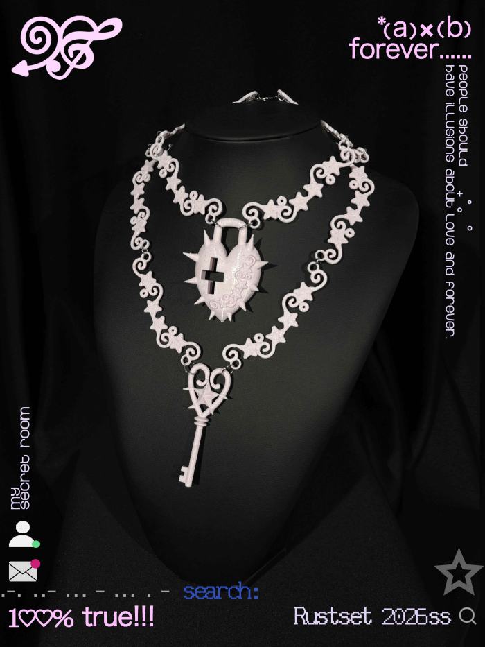 RustSet Star Key and Lock Gyaru Necklace 5 Colors