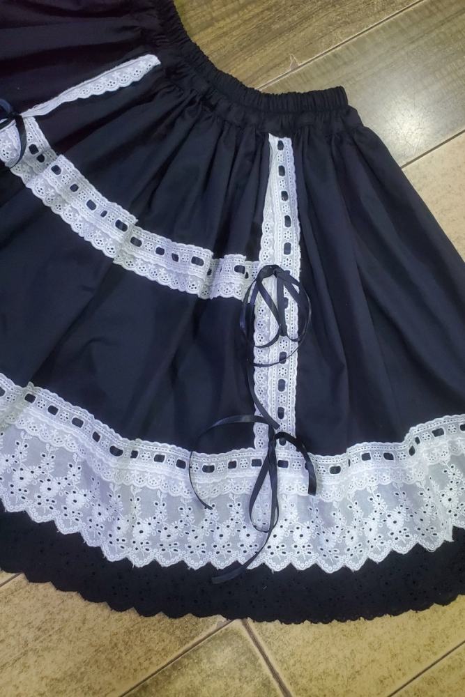 45-80cm Embroidery Cotton Lolita Underskirt
