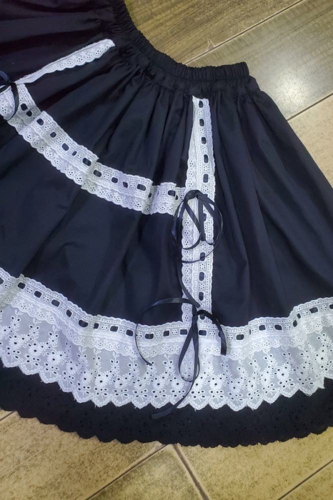 45-80cm Embroidery Cotton Lolita Underskirt