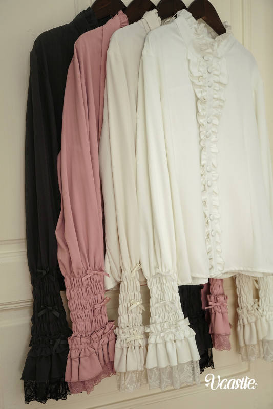 V-castle Elegant Long Sleeve Leg of Mutton Lolita Blouse