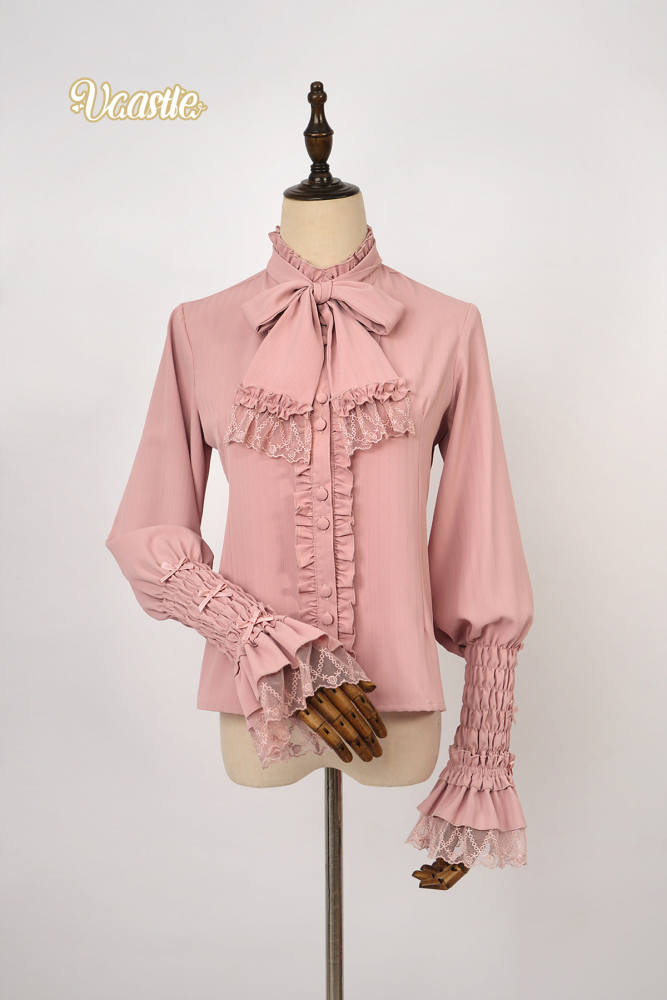 V-castle Elegant Long Sleeve Leg of Mutton Lolita Blouse