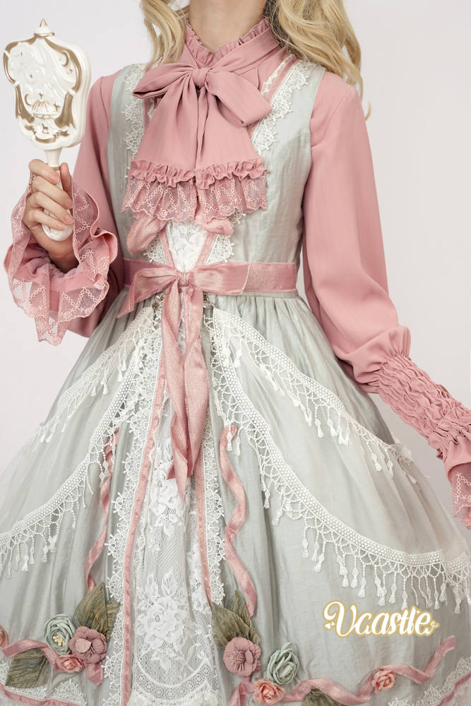 V-castle Elegant Long Sleeve Leg of Mutton Lolita Blouse