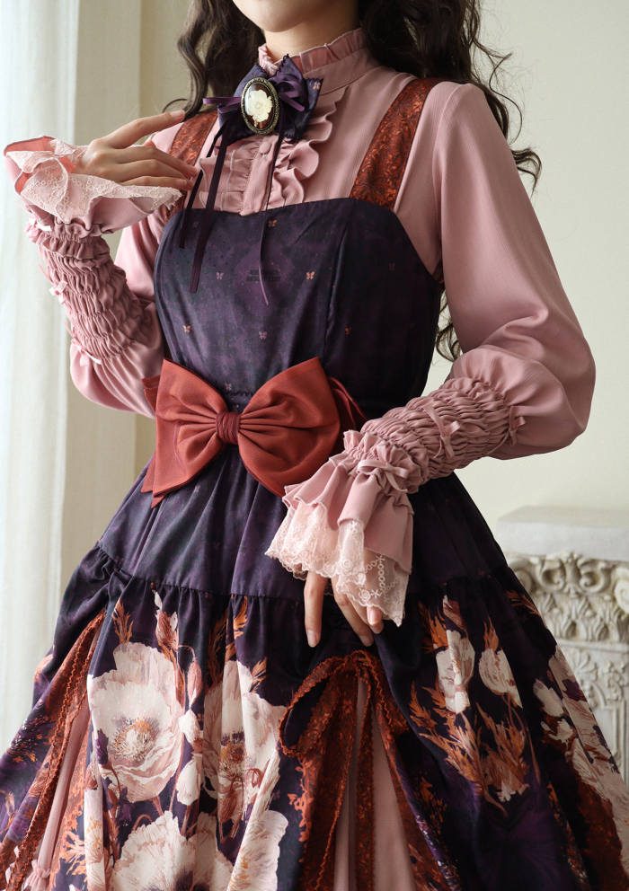 V-castle Elegant Long Sleeve Leg of Mutton Lolita Blouse