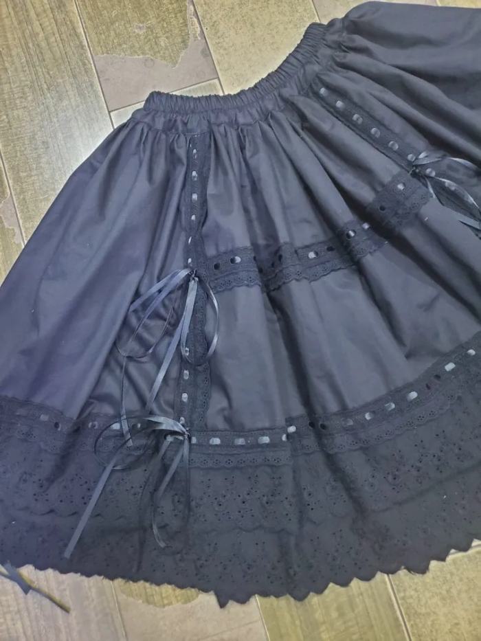 45-80cm Embroidery Cotton Lolita Underskirt
