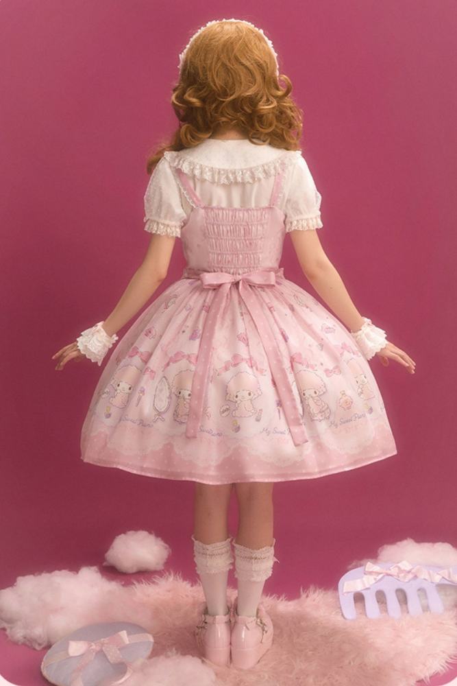 Summer Fairy Sanrio Collaborated My Sweet Piano Lolita OP JSK Blouse and Apron
