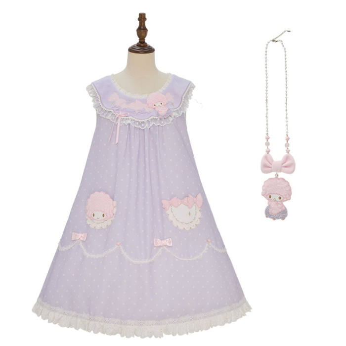 Summer Fairy Sanrio Collaborated My Sweet Piano Lolita JSK SK Blouse and Cardigan