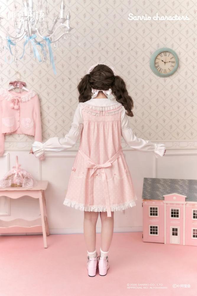 Summer Fairy Sanrio Collaborated My Sweet Piano Lolita JSK SK Blouse and Cardigan
