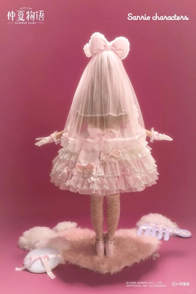 Summer Fairy Sanrio Collaborated My Sweet Piano Lolita Furry JSK Cape and OP