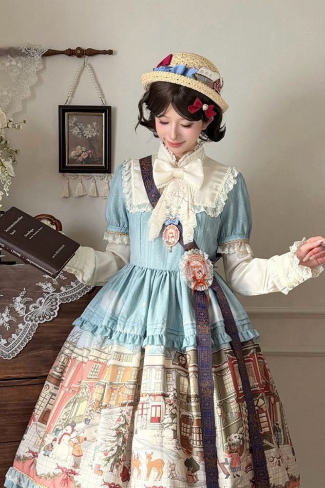 Miss Point Winter Town Lolita Headdress Necklace Bag and Socks