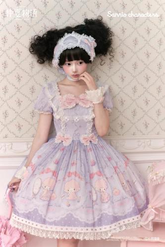 Summer Fairy Sanrio Collaborated My Sweet Piano Lolita OP JSK Blouse and Apron