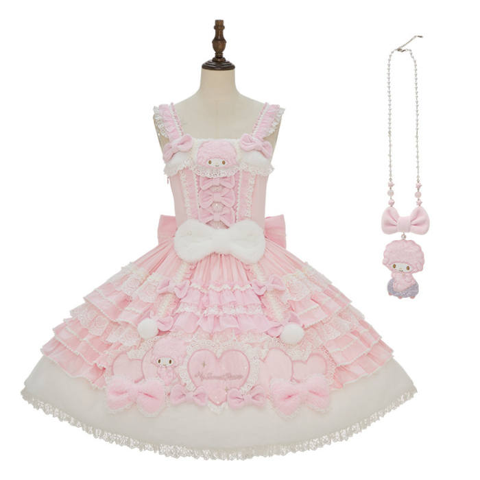 Summer Fairy Sanrio Collaborated My Sweet Piano Lolita Furry JSK Cape and OP