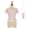 Pink Top+Necklace