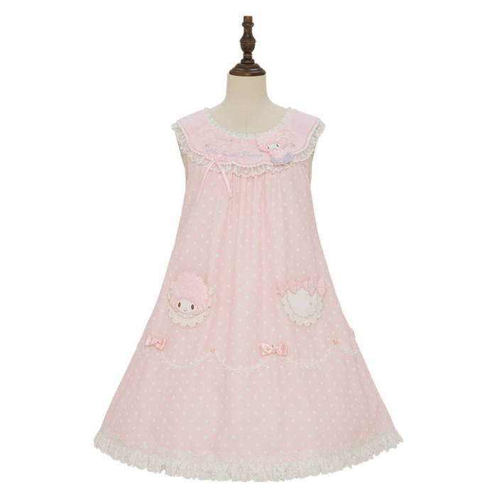 Summer Fairy Sanrio Collaborated My Sweet Piano Lolita JSK SK Blouse and Cardigan