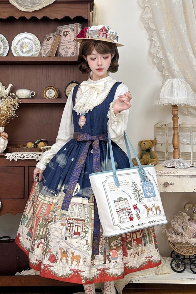 Miss Point Winter Town Lolita Headdress Necklace Bag and Socks