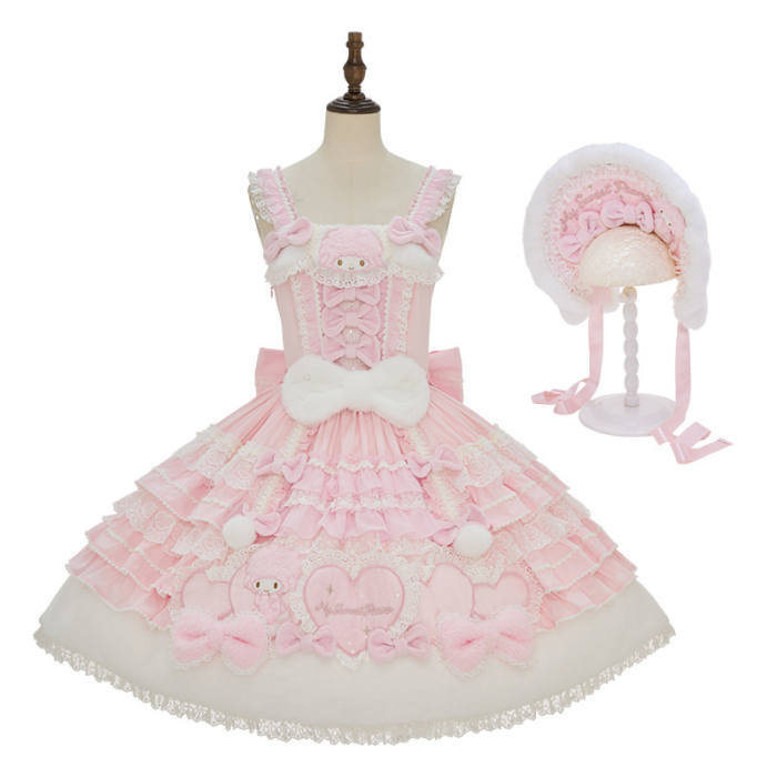 Summer Fairy Sanrio Collaborated My Sweet Piano Lolita Furry JSK Cape and OP