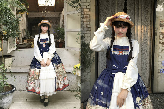 Miss Point Winter Town Plus Size Prints Lolita Jumper Skirt