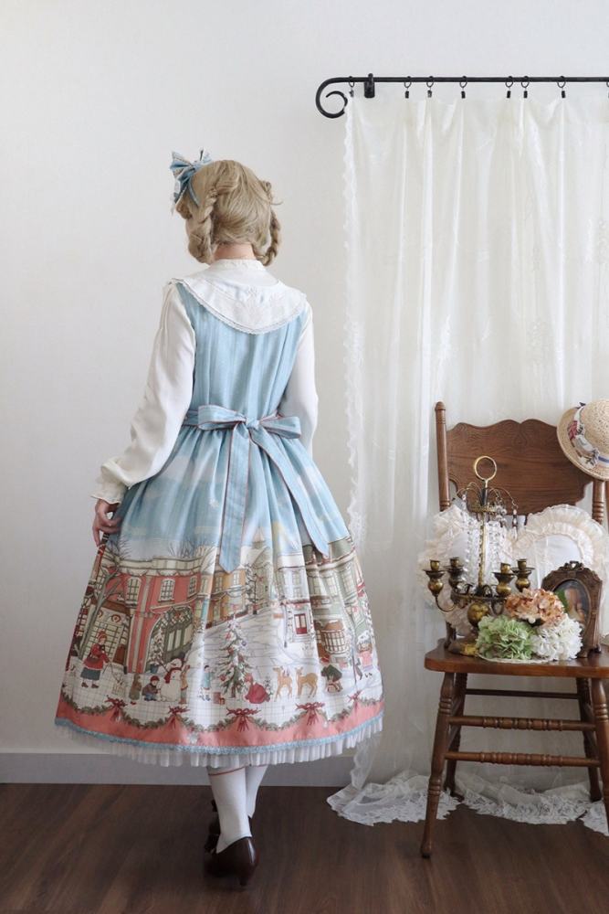 Miss Point Winter Town Plus Size Prints Lolita Jumper Skirt