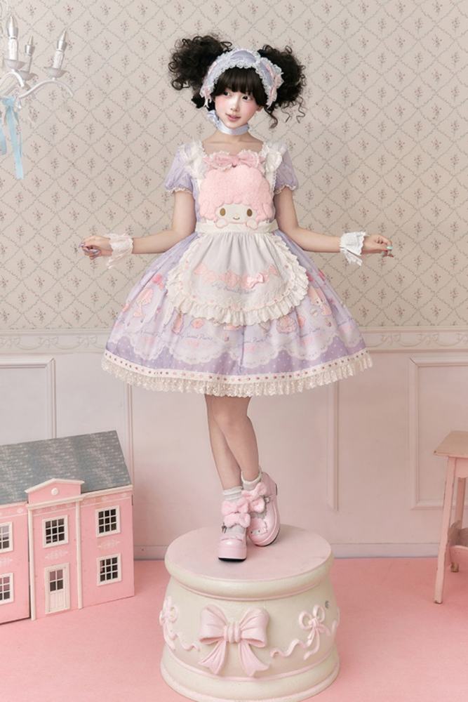 Summer Fairy Sanrio Collaborated My Sweet Piano Lolita OP JSK Blouse and Apron