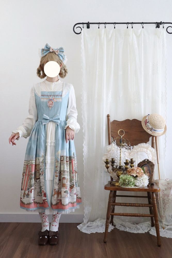 Miss Point Winter Town Plus Size Prints Lolita Jumper Skirt