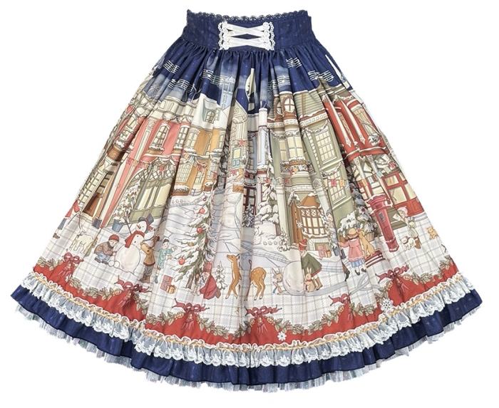 Miss Point Winter Town Plus Size Lolita Blouse Top and Skirt