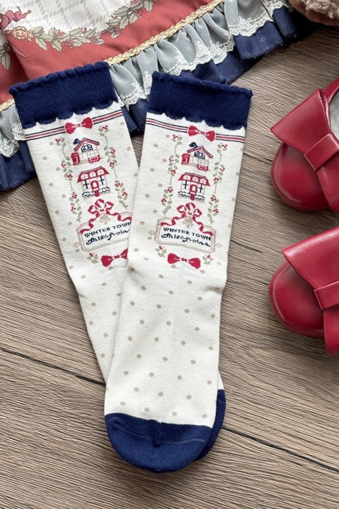 Miss Point Winter Town Lolita Headdress Necklace Bag and Socks