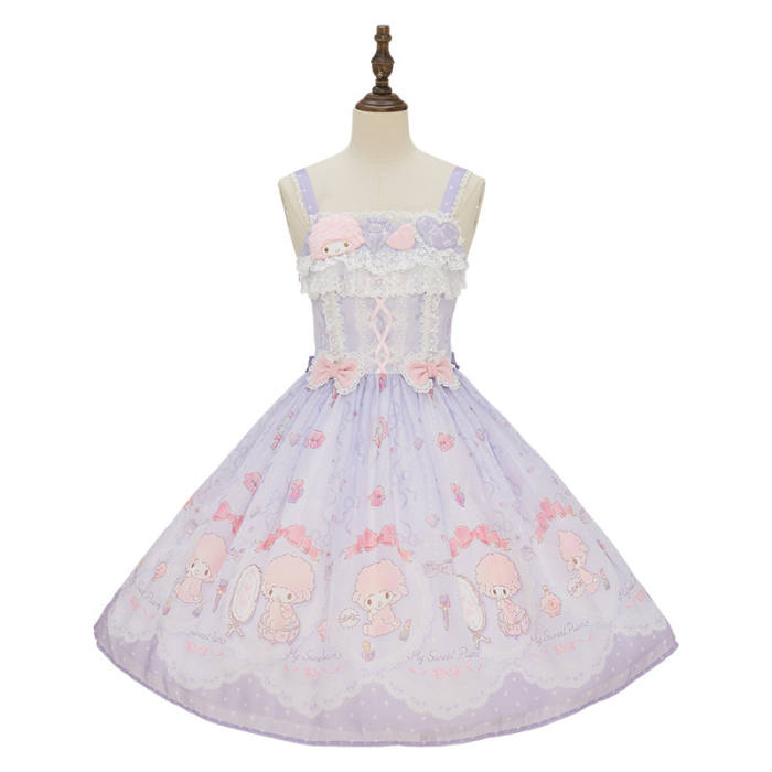 Summer Fairy Sanrio Collaborated My Sweet Piano Lolita OP JSK Blouse and Apron