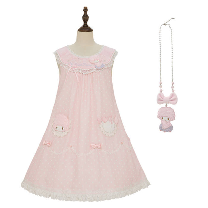 Summer Fairy Sanrio Collaborated My Sweet Piano Lolita JSK SK Blouse and Cardigan