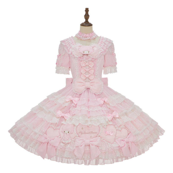 Summer Fairy Sanrio Collaborated My Sweet Piano Lolita Furry JSK Cape and OP