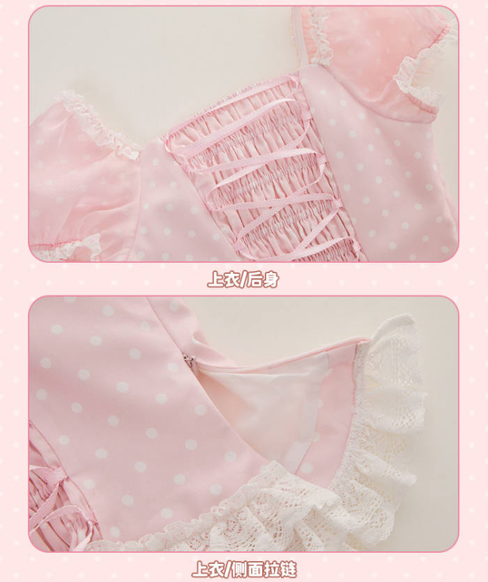 Summer Fairy Sanrio Collaborated My Sweet Piano Lolita JSK SK Blouse and Cardigan