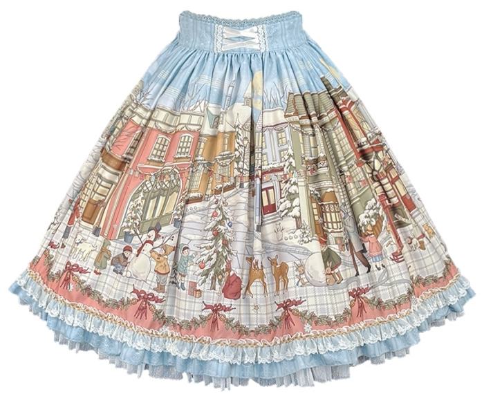 Miss Point Winter Town Plus Size Lolita Blouse Top and Skirt