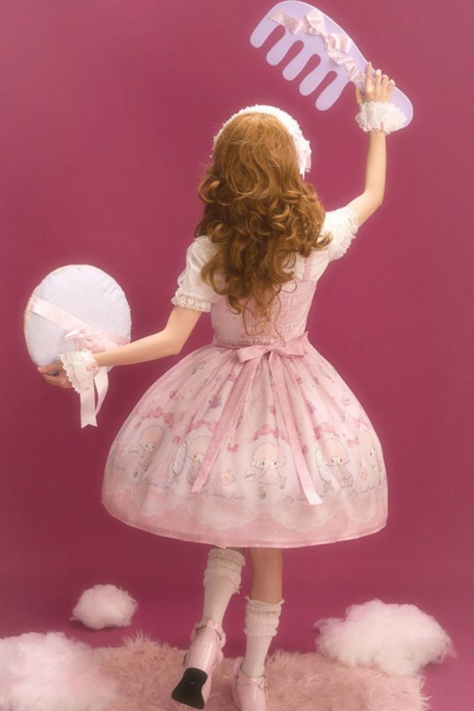Summer Fairy Sanrio Collaborated My Sweet Piano Lolita OP JSK Blouse and Apron