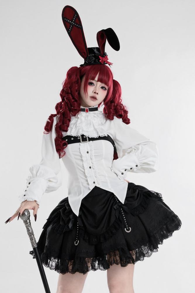 Tantuan Witch Night Gothic Lolita Blouse Skirt and Short Jacket