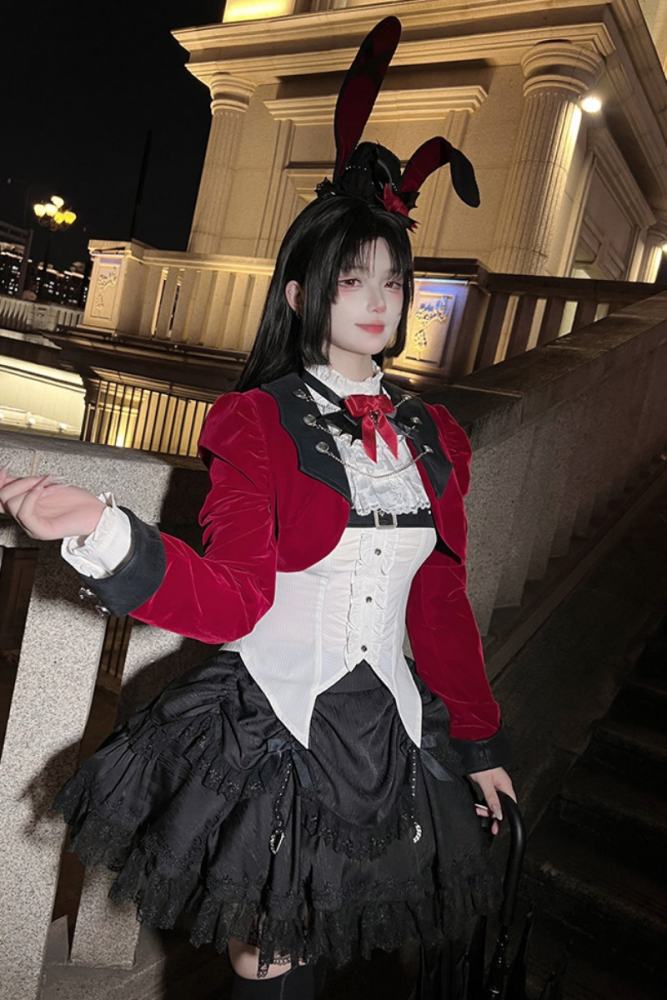 Tantuan Witch Night Gothic Lolita Blouse Skirt and Short Jacket