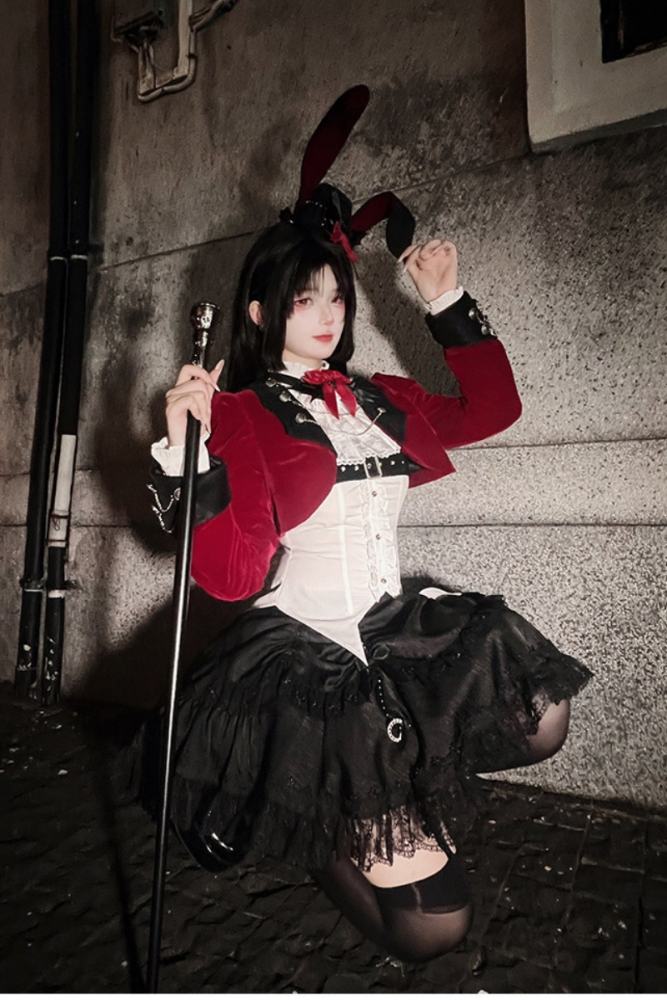Tantuan Witch Night Gothic Lolita Blouse Skirt and Short Jacket