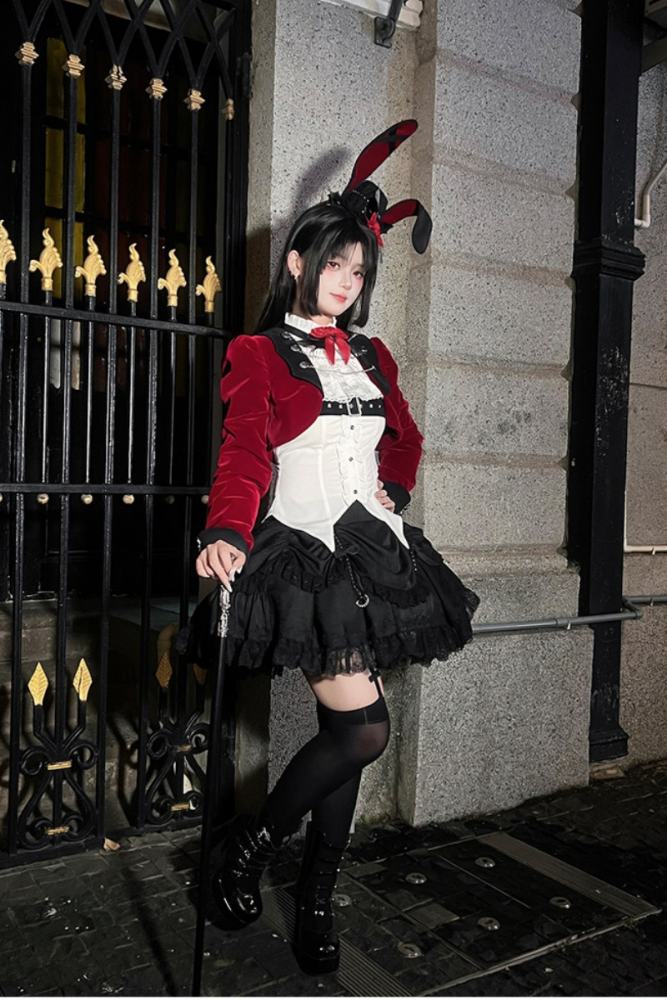 Tantuan Witch Night Gothic Lolita Blouse Skirt and Short Jacket
