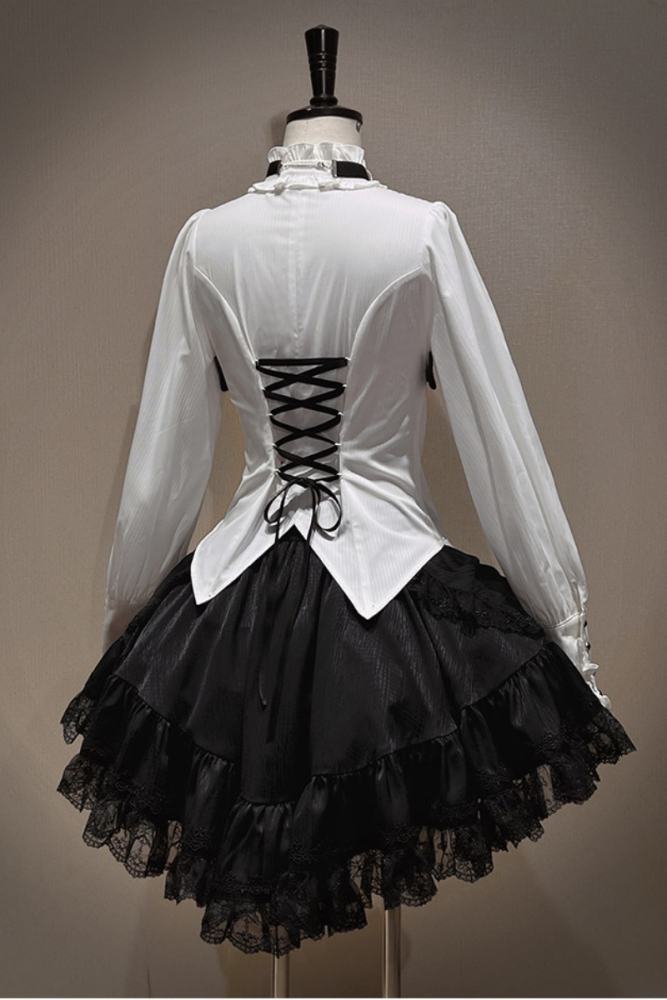 Tantuan Witch Night Gothic Lolita Blouse Skirt and Short Jacket