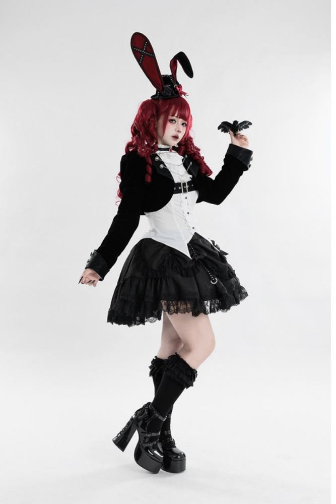 Tantuan Witch Night Gothic Lolita Blouse Skirt and Short Jacket