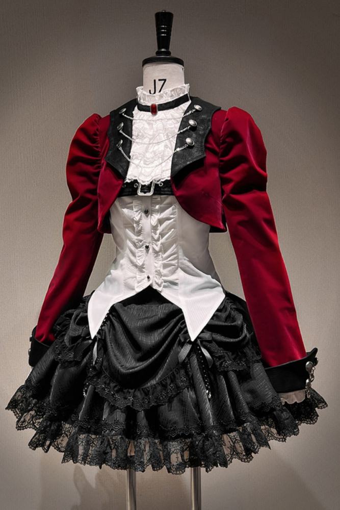 Tantuan Witch Night Gothic Lolita Blouse Skirt and Short Jacket