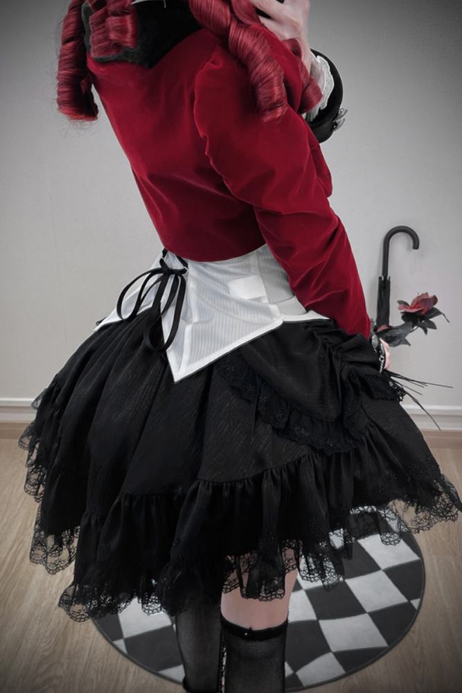 Tantuan Witch Night Gothic Lolita Blouse Skirt and Short Jacket